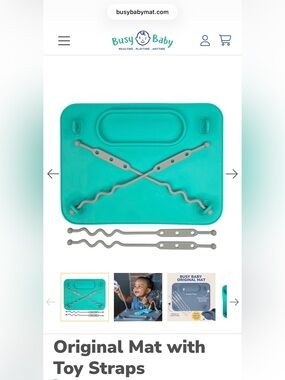 Brand new! Busy Baby Original Mat - with tethers and carrying case - spearmint